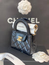 Classic Chain Shiny Aged Calfskin Mini Bag Black - CHANEL - BALAAN 4