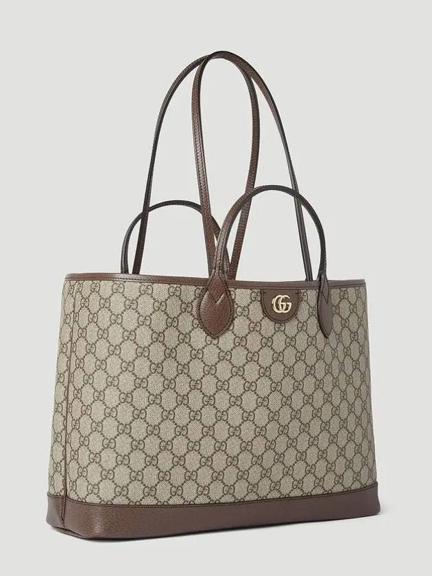 Ophidia GG Canvas Medium Tote Bag Beige - GUCCI - BALAAN 4