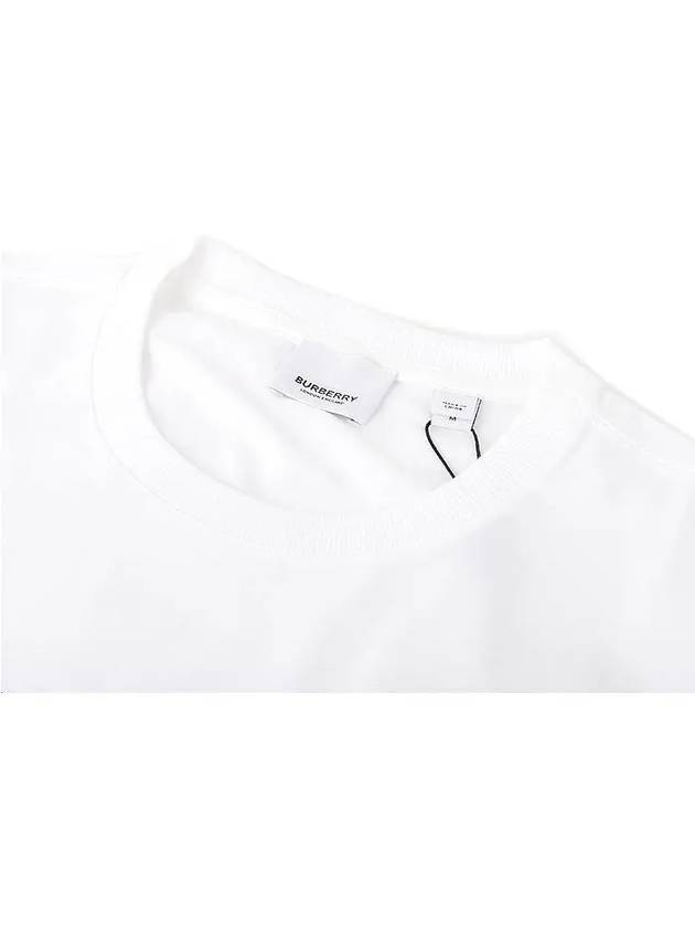 logo print cotton short sleeve t-shirt white - BURBERRY - BALAAN 4