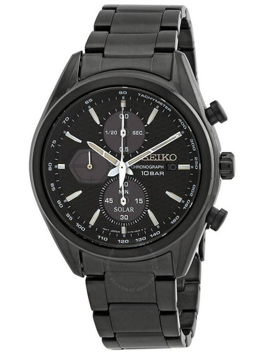 Seiko Solar Chronograph Quartz Black Dial Men's Watch SSC773 - SEIKO - BALAAN 1