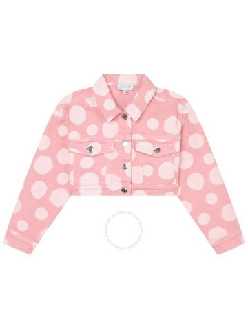 Little Marc Jacobs Girls Polka-Dot Cotton Denim Jacket, Size 8Y - MARC JACOBS - BALAAN 1