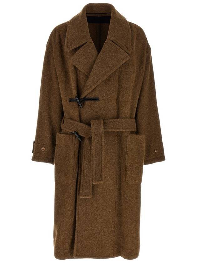 Alpaca Wool Duffel Coat Brown - LEMAIRE - BALAAN 2