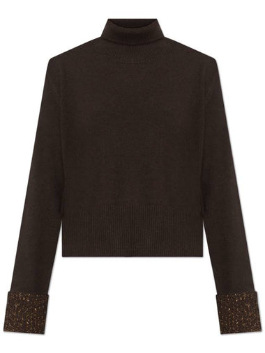 Fabiana Filippi Wool Turtleneck, Women's, Brown - FABIANA FILIPPI - BALAAN 1