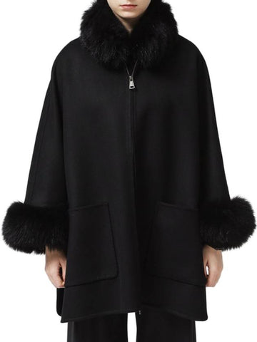 Mink Cashmere Cape Black - MANZONI 24 - BALAAN 1