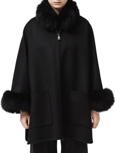 Mink Cashmere Cape Black - MANZONI 24 - BALAAN 1