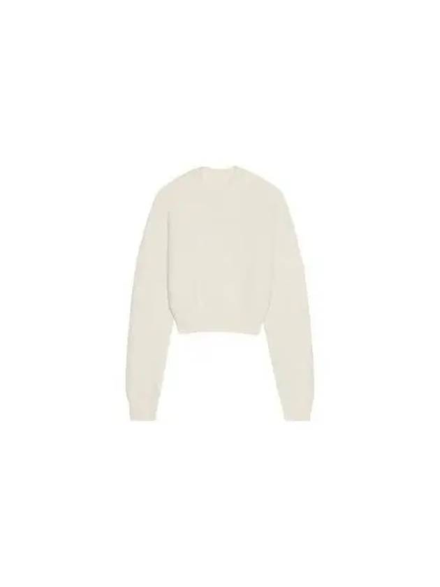 Intarsia Knit Logo Crew Neck Knit Top Ivory - JACQUEMUS - BALAAN 2