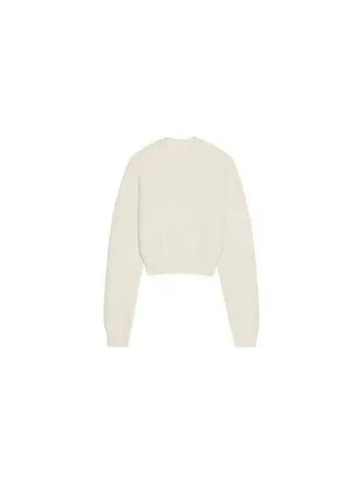 Intarsia Knit Logo Crew Neck Knit Top Ivory - JACQUEMUS - BALAAN 2