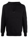 Men's Lens Wappen Fleece Hoodie Black - CP COMPANY - BALAAN 2