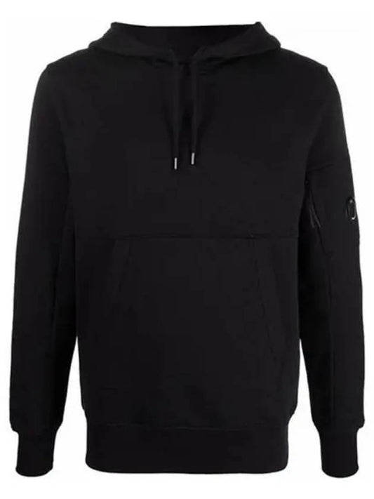 Men's Lens Wappen Fleece Hoodie Black - CP COMPANY - BALAAN 2