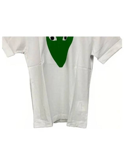 P1T060 1 Green Heart Logo Short Sleeve T Shirt Comme des Garcons - COMME DES GARCONS - BALAAN 2