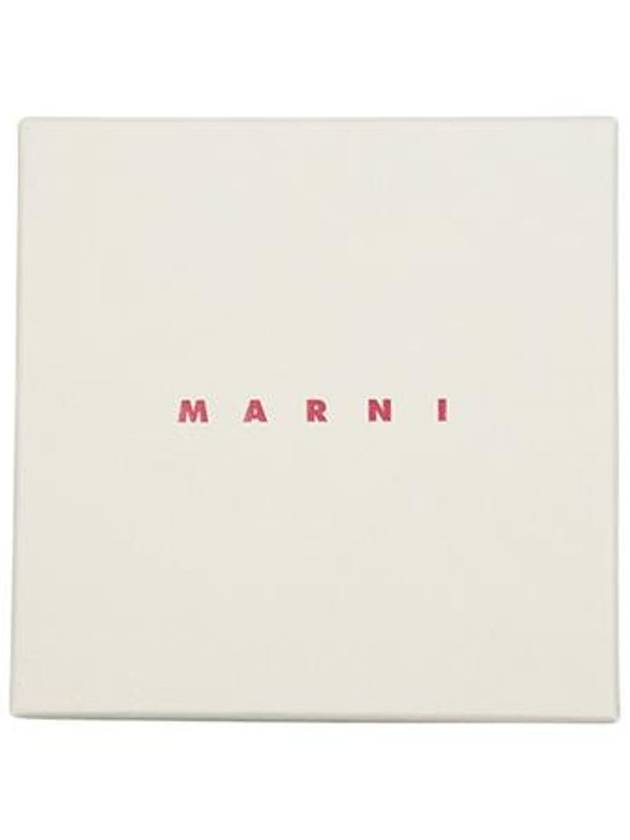 Bicolor Leather Card Wallet Red - MARNI - BALAAN 7