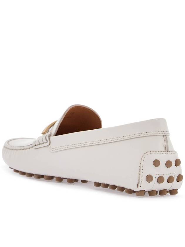 white lime calfskin driving loafer with low heel - TOD'S - BALAAN 3