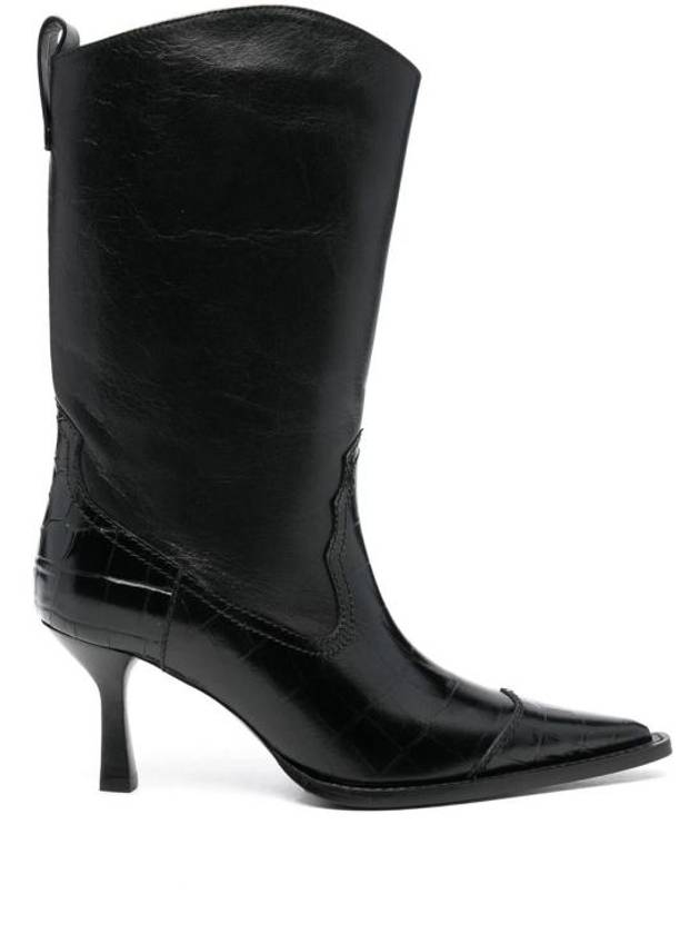 Texan Saloon Leather Mid Boots Black - OUR LEGACY - BALAAN 1