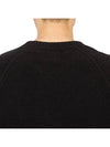 Lens Wappen Crew Neck Knit Black - CP COMPANY - BALAAN.