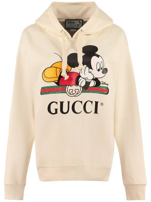 Disney Mickey Mouse hooded top ivory - GUCCI - BALAAN.