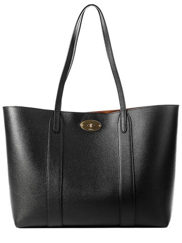 Bayswater Classic Grain Small Tote Bag Black - MULBERRY - BALAAN 1