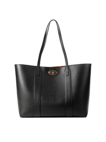 Bayswater Classic Grain Small Tote Bag Black - MULBERRY - BALAAN 1