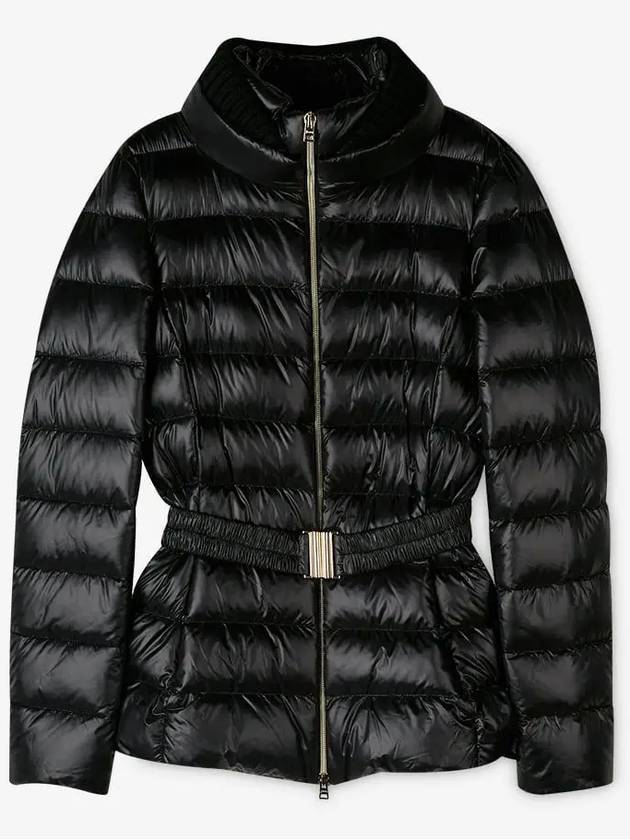 Women's Claudia Goose Down Natural Fur Padded Jacket Black - HERNO - BALAAN 3