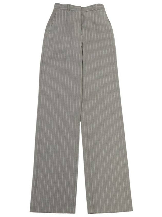 Rachino Pinstripe Wool Wide Pants Medium Gray - MAX MARA - BALAAN 1