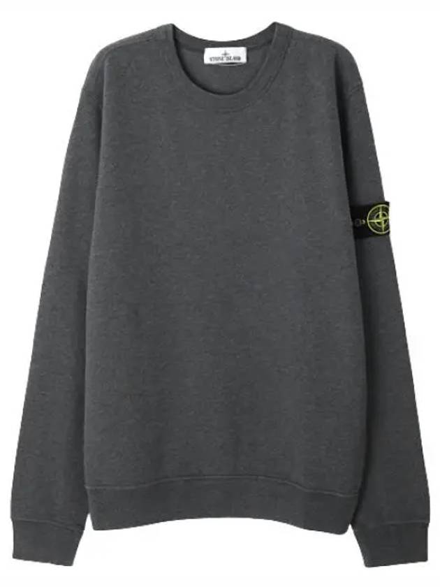 Brushed Cotton Fleece Crew Neck Sweatshirt Regular Fit Men - STONE ISLAND - BALAAN 1