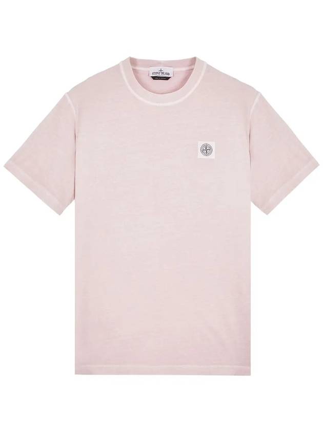 Organic Cotton Short Sleeve T-Shirt Pink - STONE ISLAND - BALAAN 2