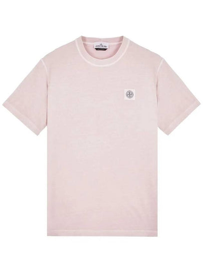 Organic Cotton Short Sleeve T-Shirt Pink - STONE ISLAND - BALAAN 2