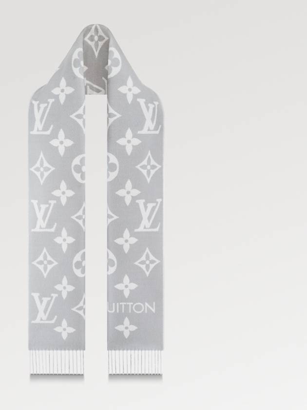 LV Essential Monogram Wool Scarf Light Grey - LOUIS VUITTON - BALAAN 3