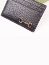 Horsebit Leather Card Wallet Black - GUCCI - BALAAN 6