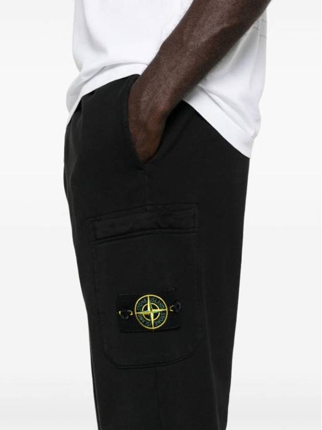 Wappen Patch Cotton Track Pants Black - STONE ISLAND - BALAAN 3