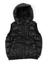 Hooded Padded Vest Black - STONE ISLAND - BALAAN.