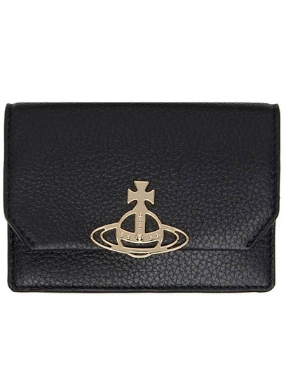 Logo Vegan Leather Credit Half Wallet Gold Black - VIVIENNE WESTWOOD - BALAAN 2