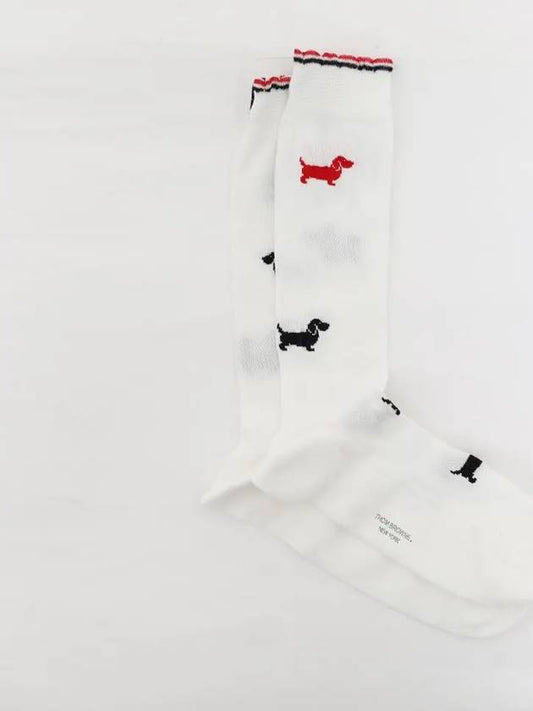 Hector Motif Socks White - THOM BROWNE - BALAAN 2