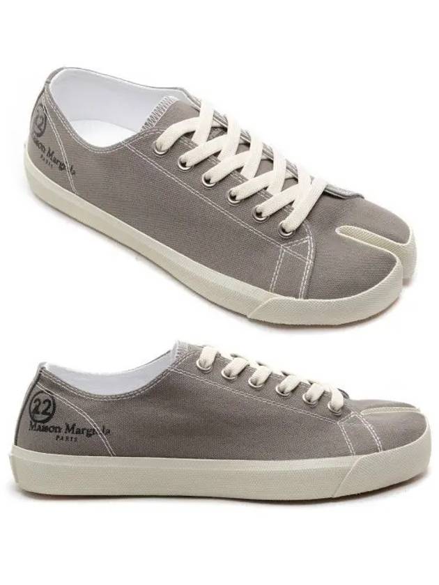 Tabi Canvas Low Top Sneakers Dark Grey - MAISON MARGIELA - BALAAN 2