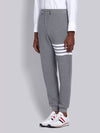 Men's Diagonal Stripe Waffle Track Pants Grey - THOM BROWNE - BALAAN 3