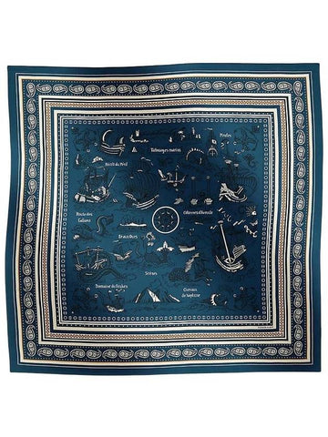 Tatouages Marins Bandana Shawl Navy - HERMES - BALAAN 1