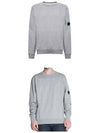 Lens Wappen Light Fleece Sweatshirt Grey - CP COMPANY - BALAAN 5