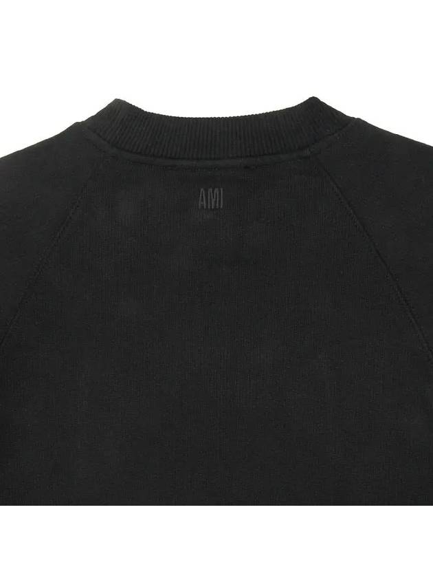 Mini heart embroidery sweatshirt black BFUSW005 747 001 - AMI - BALAAN 5