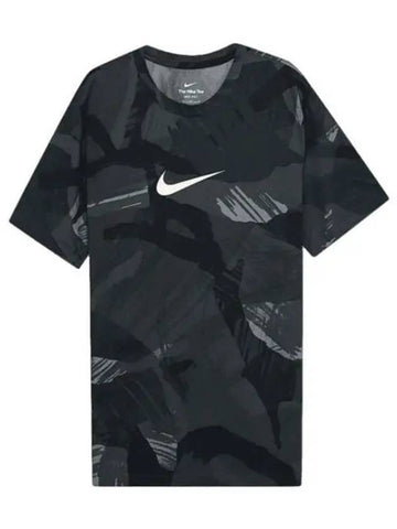 Men's Dri Fit Camo Short Sleeve T-Shirt Black - NIKE - BALAAN 1