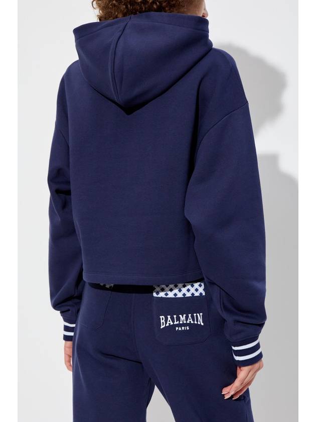 Balmain Hoodie, Women's, Navy Blue - BALMAIN - BALAAN 4