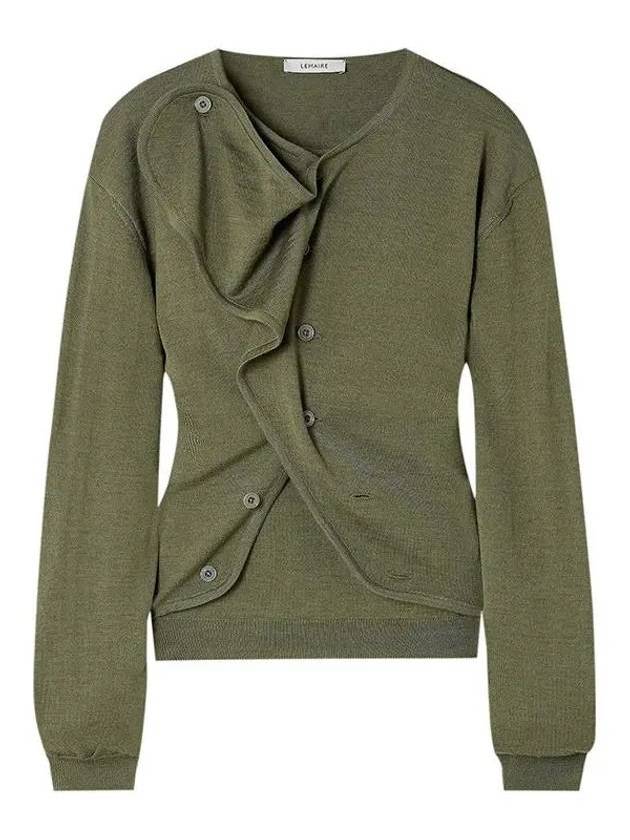 Trompe L'Oeil Cardigan Light Olive - LEMAIRE - BALAAN 1