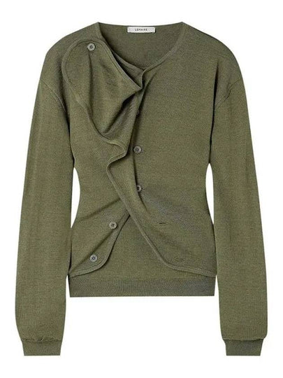 Trompe L'Oeil Cardigan Light Olive - LEMAIRE - BALAAN 2