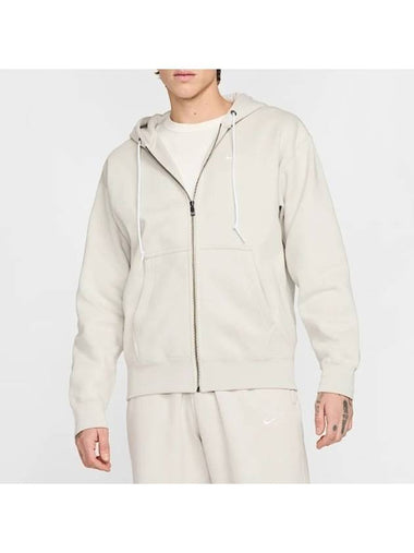 NRG Solo Swoosh ZipUp Hoodie Light Bone - NIKE - BALAAN 1