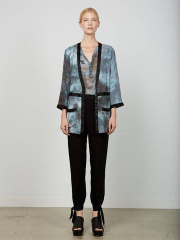 SILK SMOKING ROBE - RAQUEL ALLEGRA - BALAAN 1