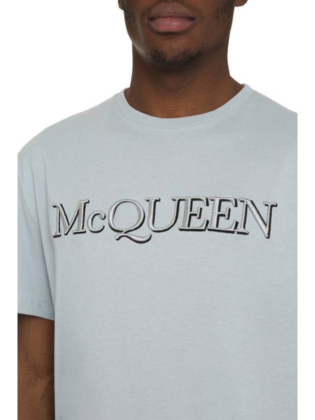 Alexander McQueen Logo Cotton T-Shirt - ALEXANDER MCQUEEN - BALAAN 5