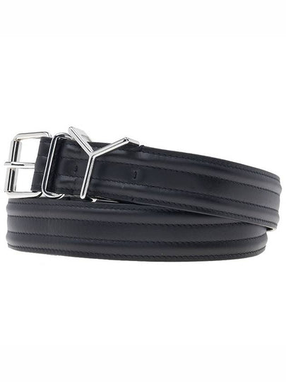 Y Project Wire Y buckle leather belt BELT27S24 BLACK SILVER - Y/PROJECT - BALAAN 2