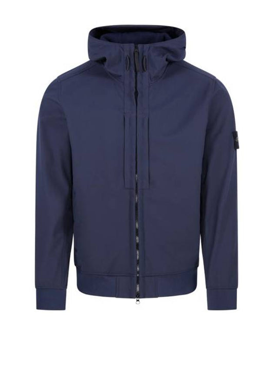 Soft Shell RE Dye Technology Hooded Jacket Navy - STONE ISLAND - BALAAN 1