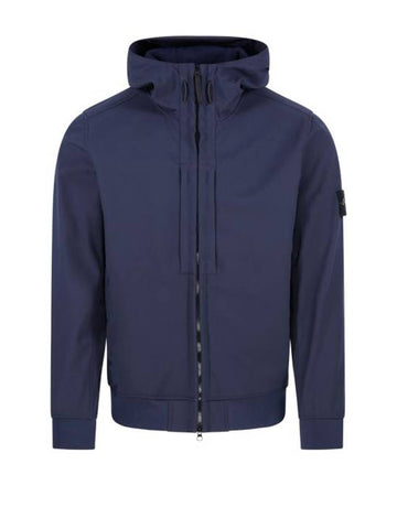 Soft Shell RE Dye Technology Hooded Jacket Navy - STONE ISLAND - BALAAN 1