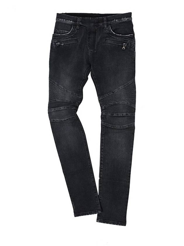 6HT551 D396V 172 GRIS GRAY biker jeans - BALMAIN - BALAAN 1