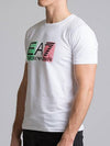 EA7 Flag Logo Cotton TShirt White - EMPORIO ARMANI - BALAAN 2