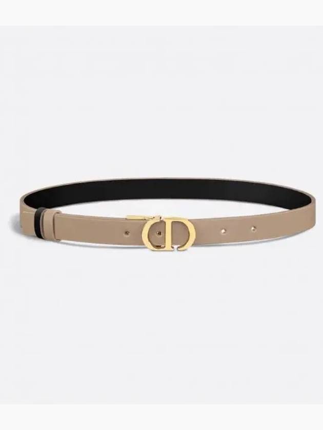 30 Montaigne Reversible Smooth Calfskin Belt Black Beige - DIOR - BALAAN 2